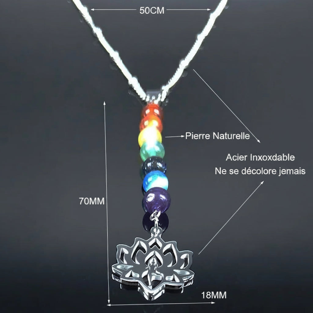 Collier 7 Chakras "Harmonie Lotus" Ozora
