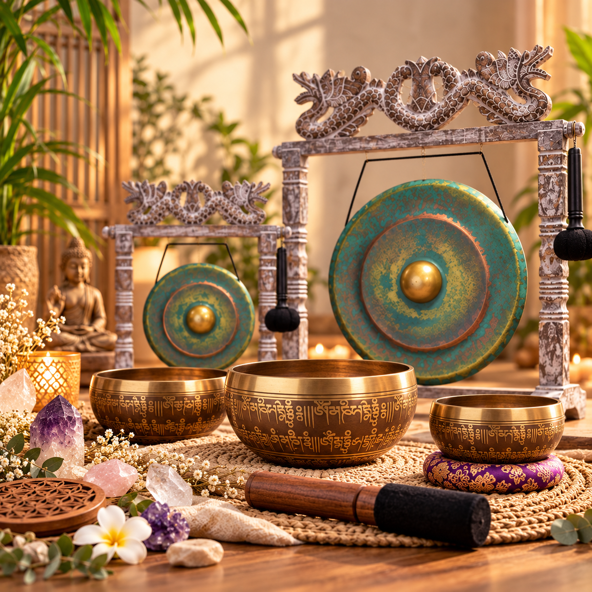 Bols chantants et Gongs