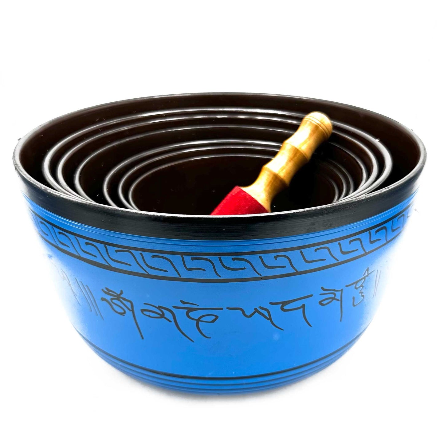 Ensemble de 7 bols tibétains artisanaux des chakras (19,5 à 35 cm). Idéal pour la méditation, le yoga, le Reiki, la sonothérapie et l'équilibre énergétique.