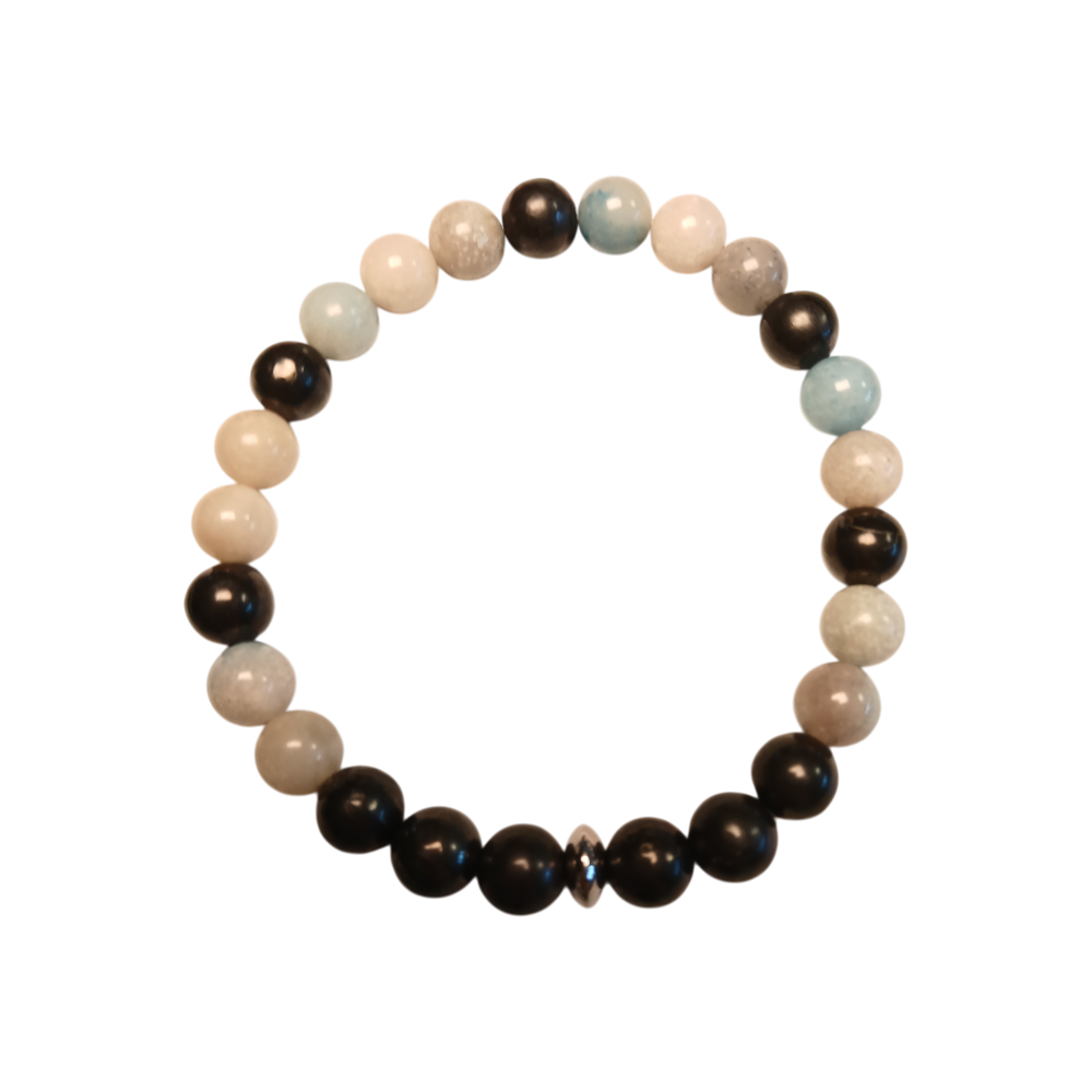 Bracelet Trolléite & Shungite "Ancrage céleste" Ozora Création