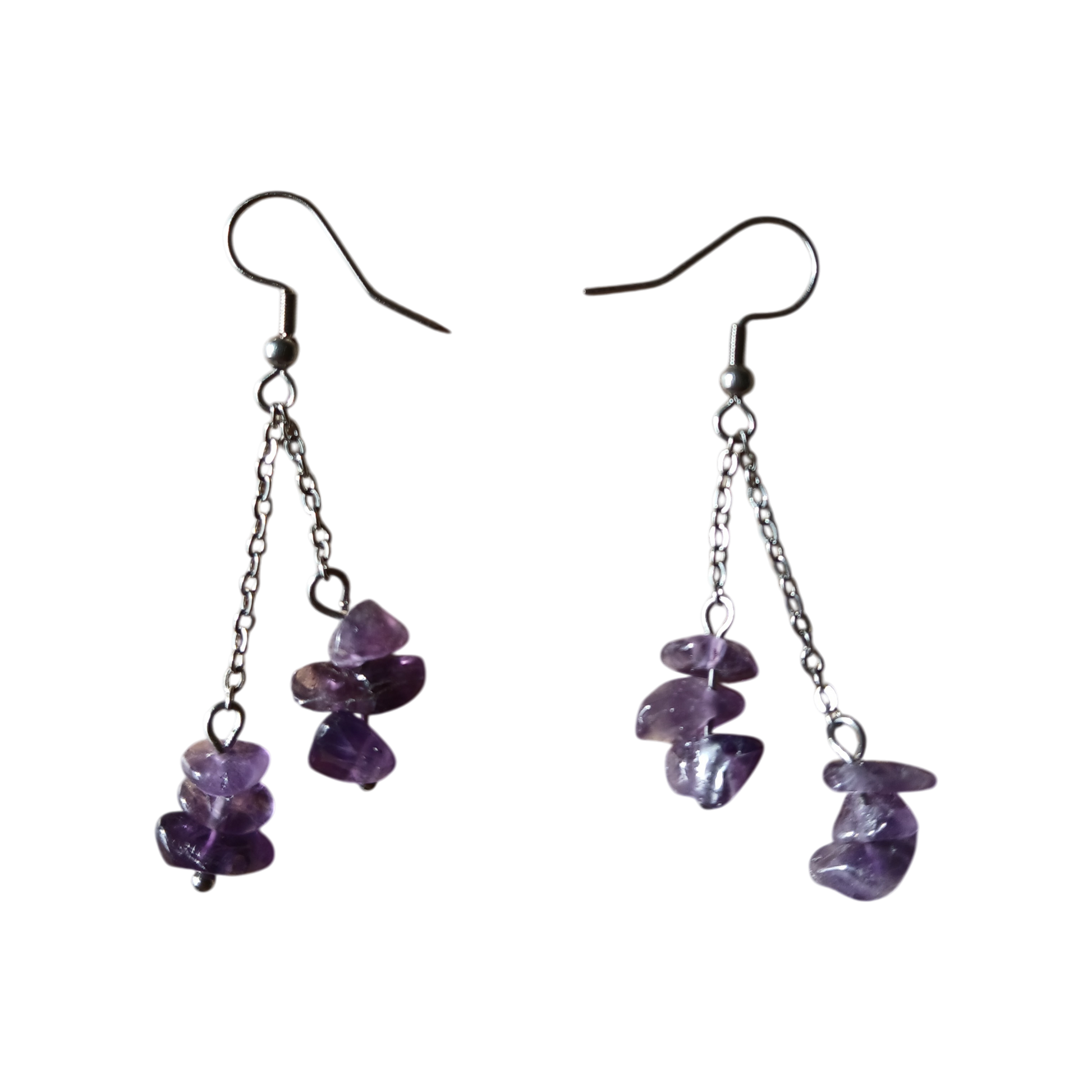 Boucles d'oreilles baroque en Améthyste, Aventurine verte ou Labradorite Ozora