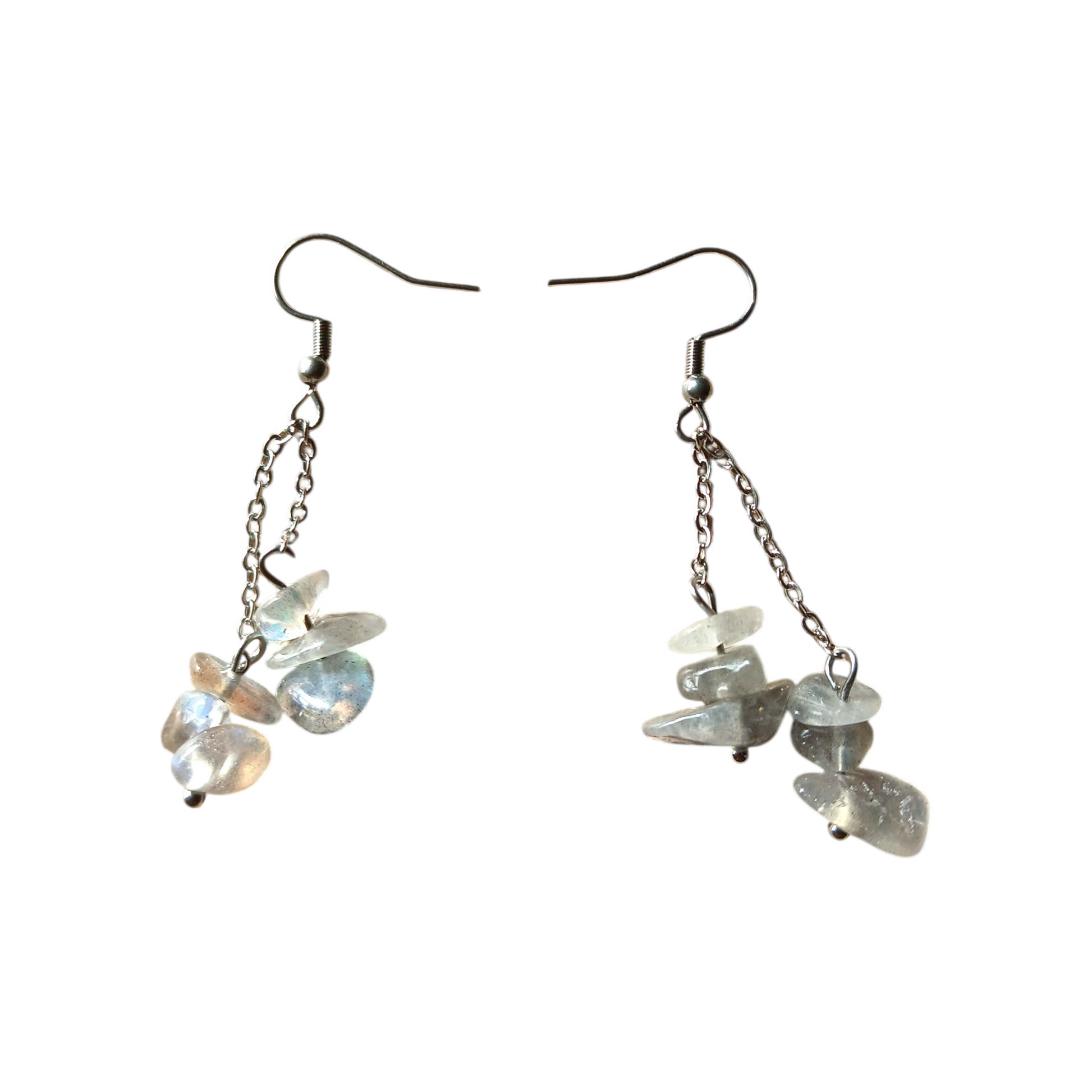 Boucles d'oreilles baroque en Améthyste, Aventurine verte ou Labradorite Ozora