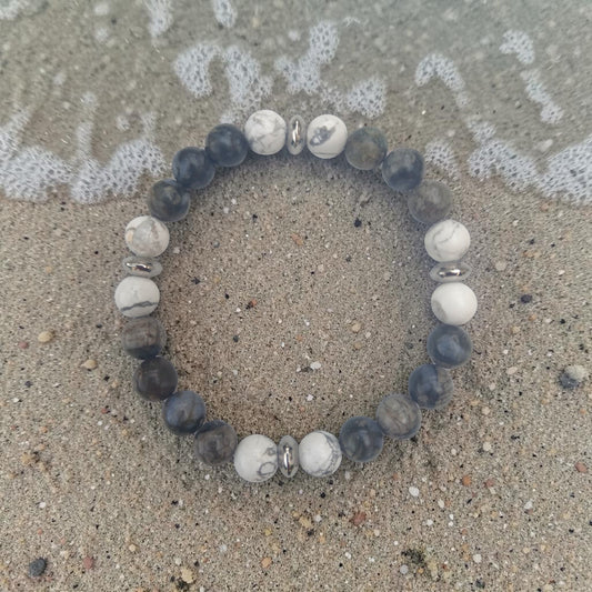 "Calme profond" Bleue Libérite & Howlite