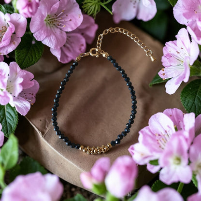 Bracelet "Aléa" en Spinelle noire Ozora