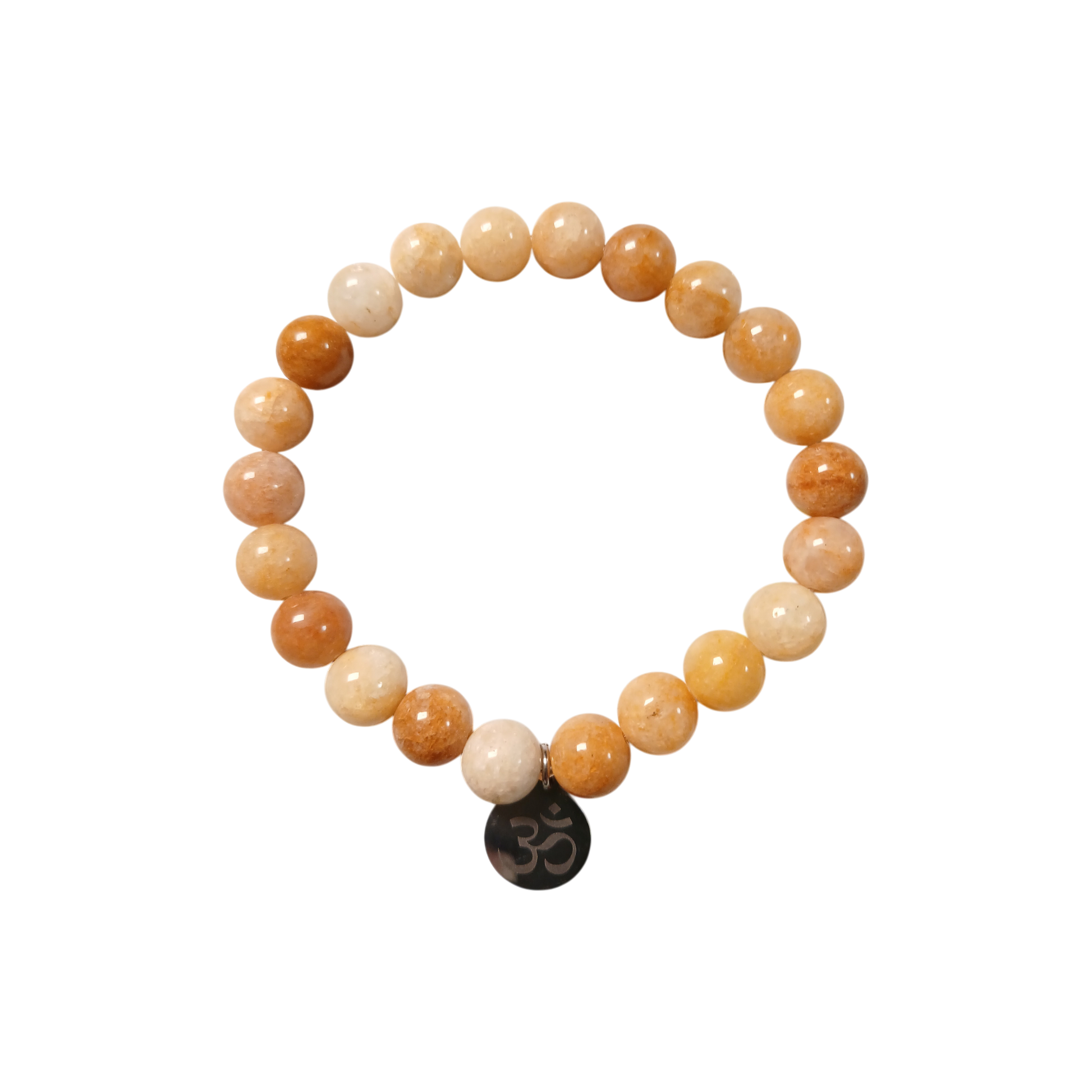 Bracelet "Mantra d'Ozora" Topaze jaune & Om Ozora Création