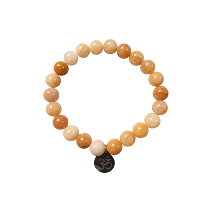 Bracelet "Mantra d'Ozora" Topaze jaune & Om Ozora Création