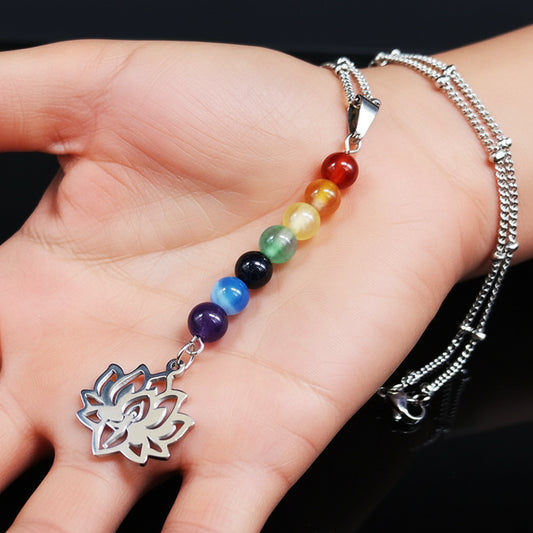 Collier 7 Chakras "Harmonie Lotus" Ozora