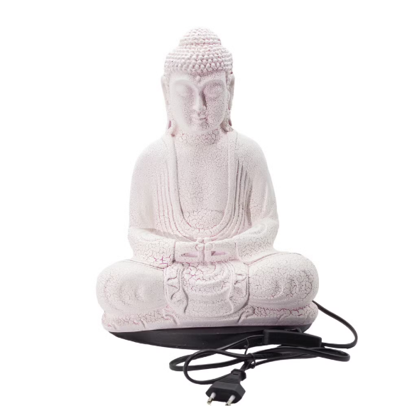 Lampe bouddha rose craquelé. Ozora