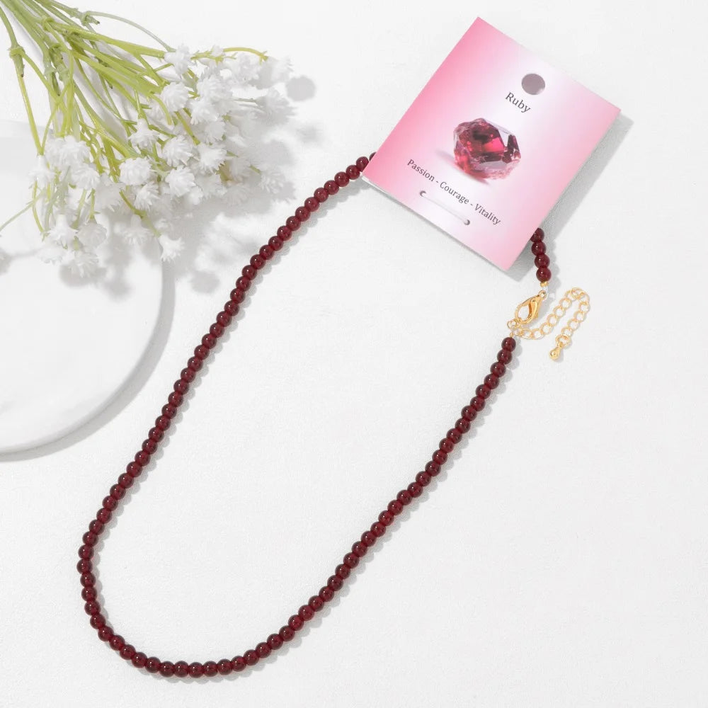 Collier en pierres naturelles 4 mm Ozora Création