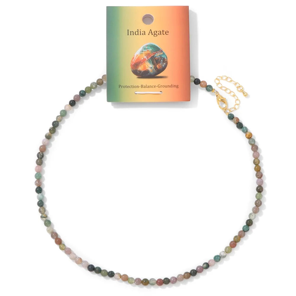 Collier en pierres naturelles 4 mm Ozora Création