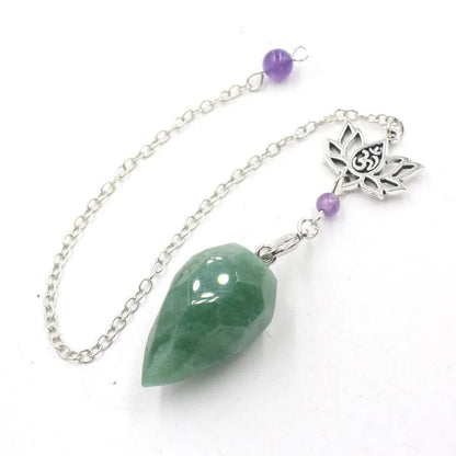 Pendule en pierre naturelle "Lotus & Om " Ozora
