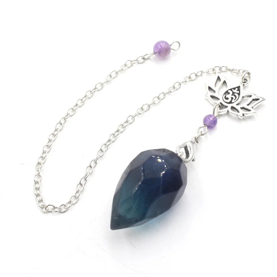 Pendule en pierre naturelle "Lotus & Om " Ozora