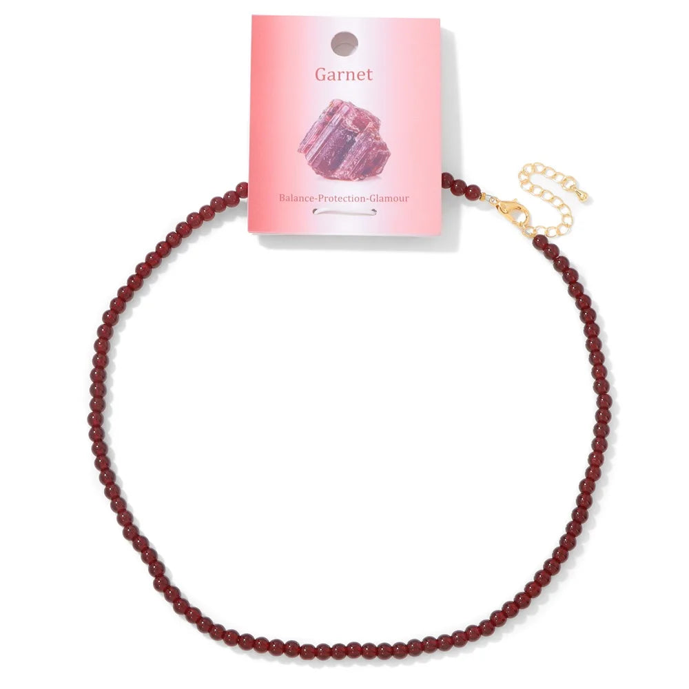 Collier en pierres naturelles 4 mm Ozora Création