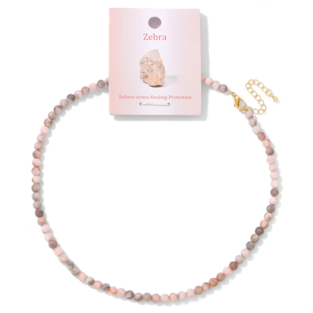 Collier en pierres naturelles 4 mm Ozora Création