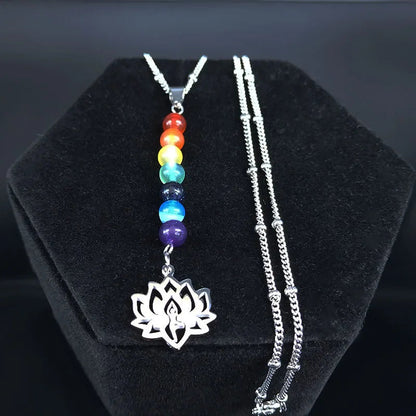 Collier 7 Chakras "Harmonie Lotus" Ozora