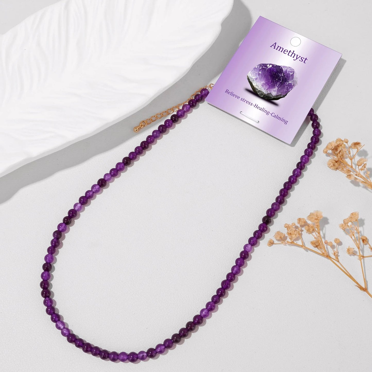 Collier en pierres naturelles 4 mm Ozora Création