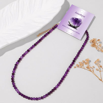 Collier en pierres naturelles 4 mm Ozora Création