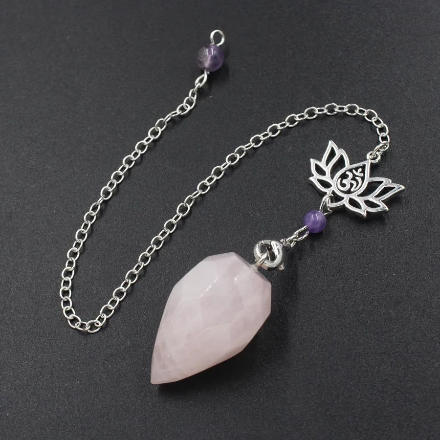 Pendule en pierre naturelle "Lotus & Om " Ozora