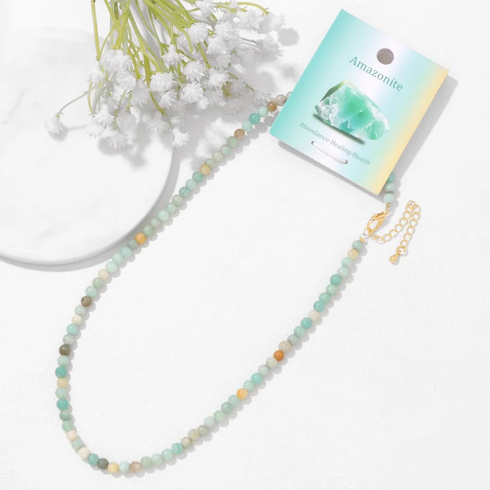 Collier en pierres naturelles 4 mm Ozora Création