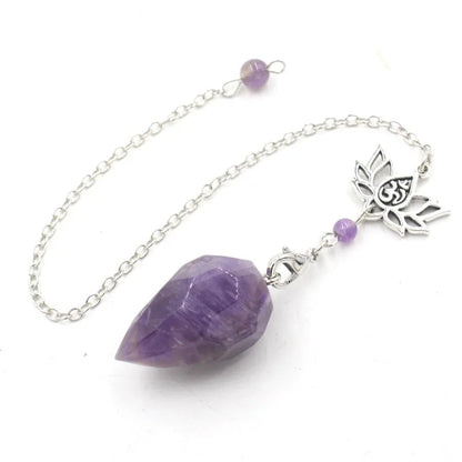 Pendule en pierre naturelle "Lotus & Om " Ozora