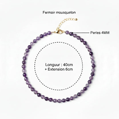 Collier en pierres naturelles 4 mm Ozora Création