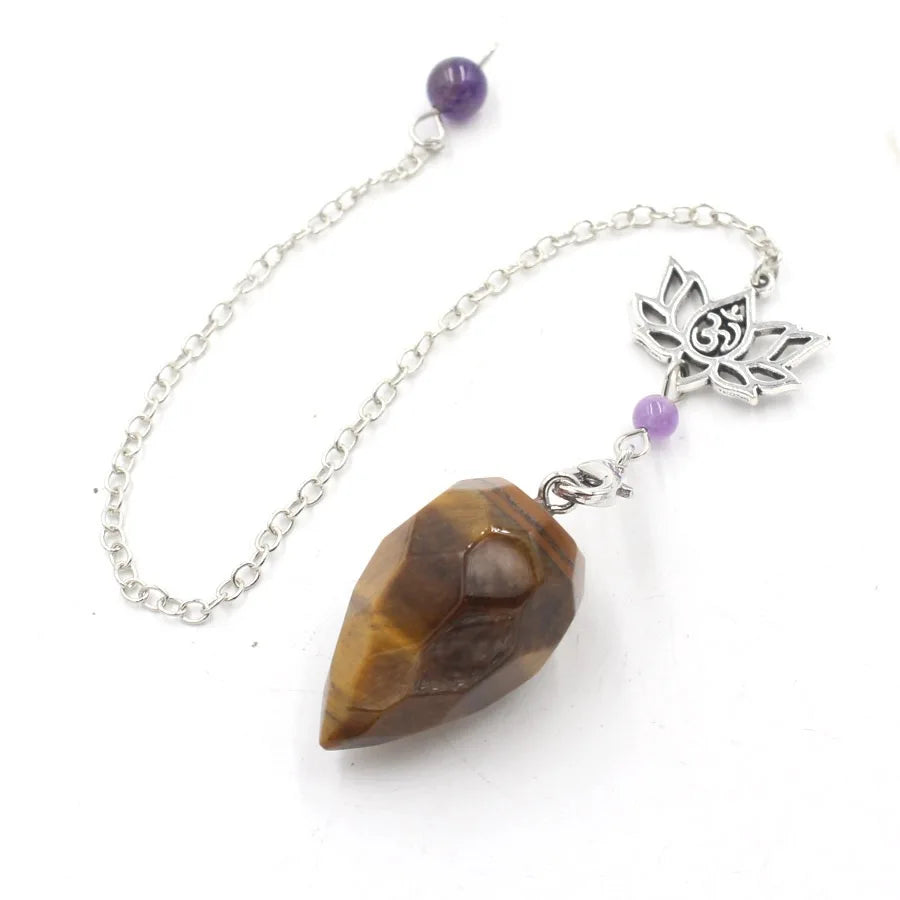 Pendule en pierre naturelle "Lotus & Om " Ozora