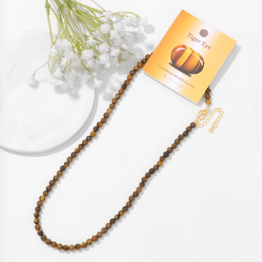 Collier en pierres naturelles 4 mm Ozora Création
