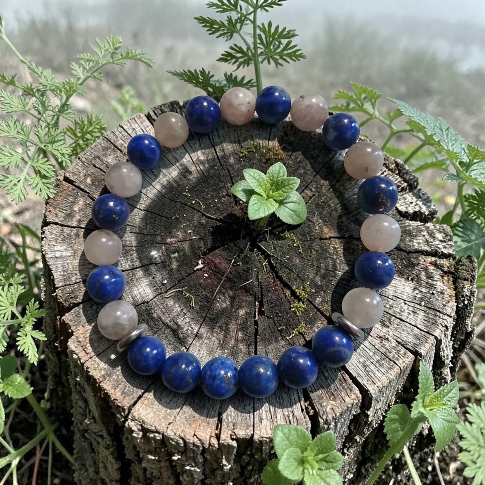 Bracelet Lapis-lazuli & Labradorite - "Voie Intérieure" Ozora Création