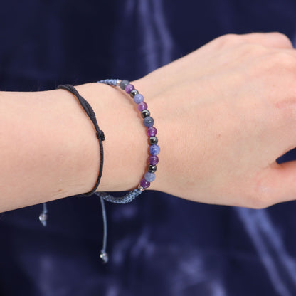Zodiac Crystal Candle with Gemstone Bracelet - Sagittarius AWGifts Dropship