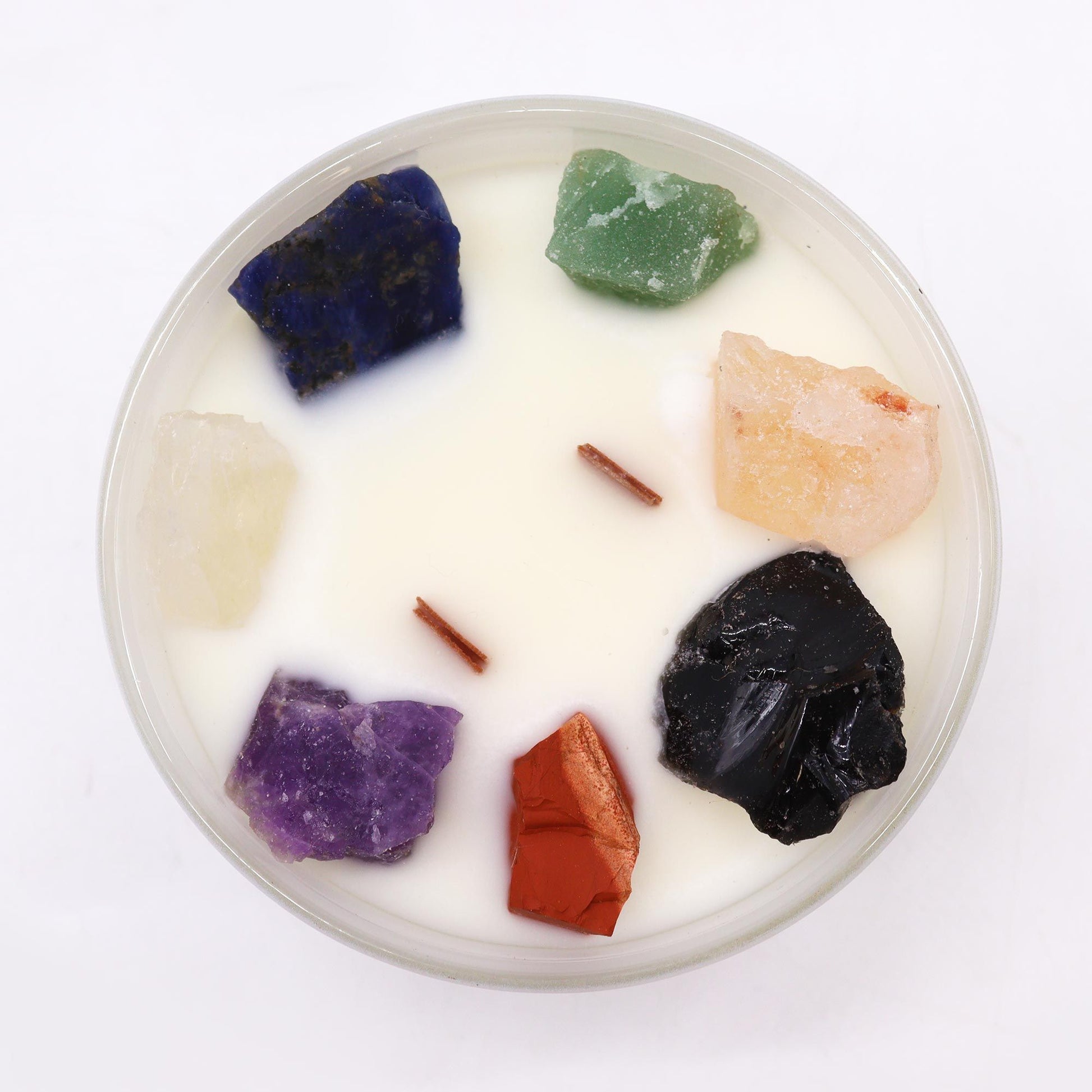 Large Chakra Crystal Candles - Seven Charkra AW Dropship UK