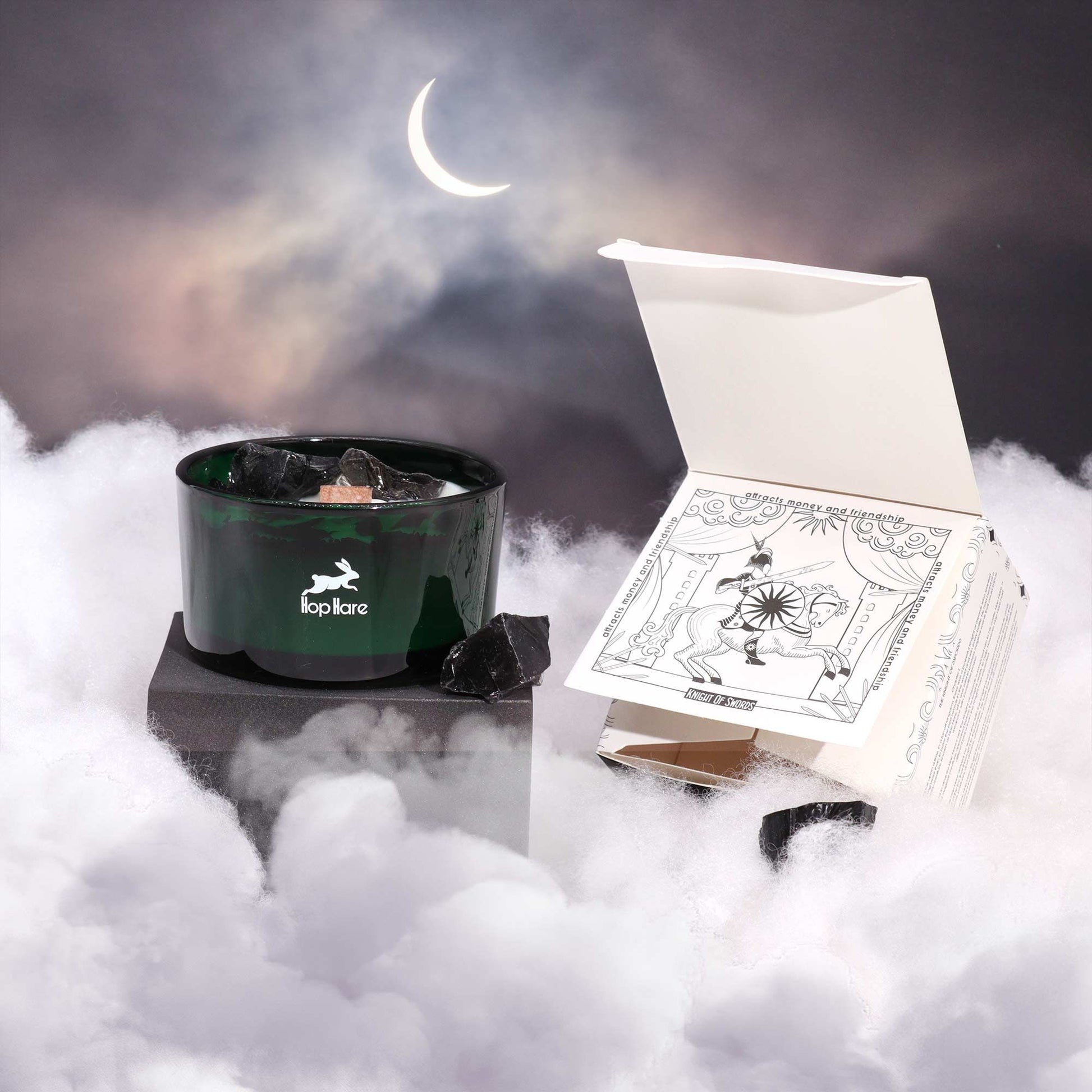 Hop Hare Crystal Magic Flower Candle - The King of Swords AWGifts Dropship