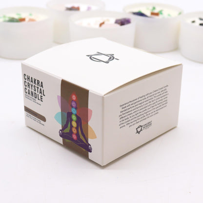 Large Chakra Crystal Candles - Seven Charkra AW Dropship UK