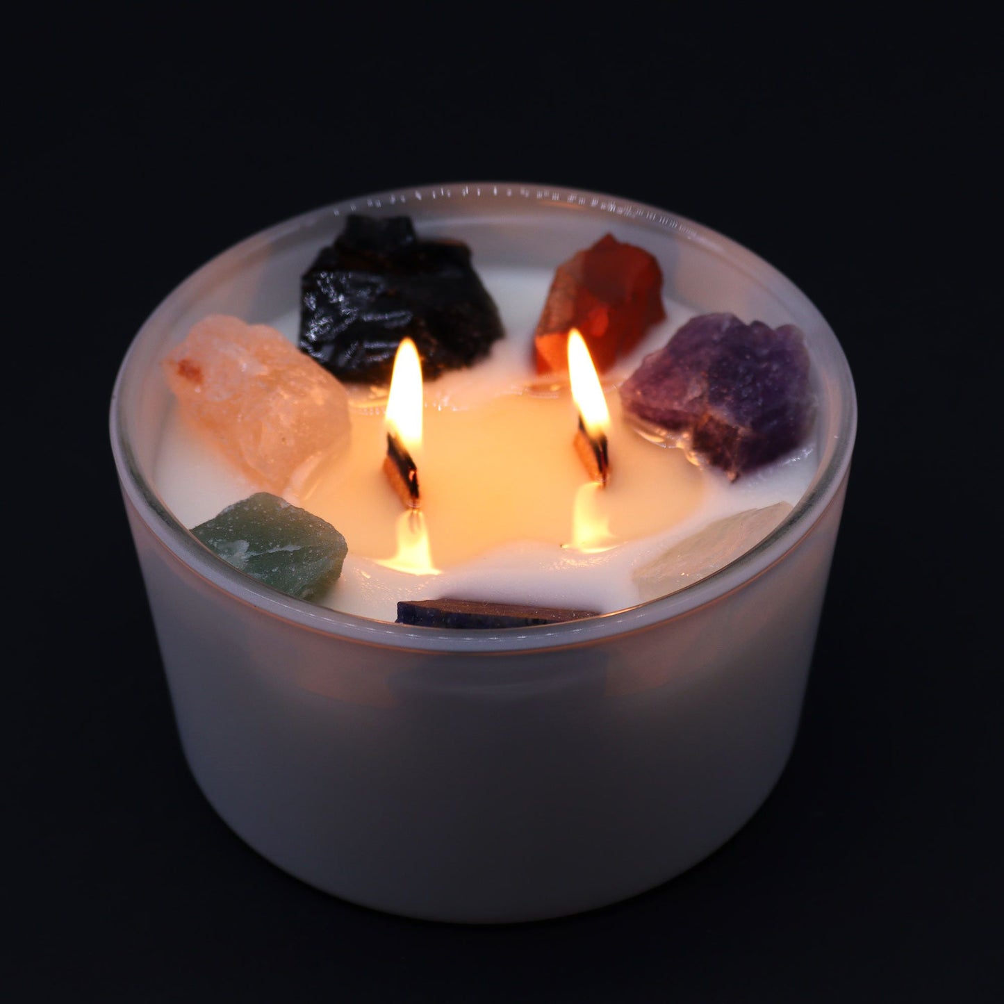 Large Chakra Crystal Candles - Seven Charkra AW Dropship UK