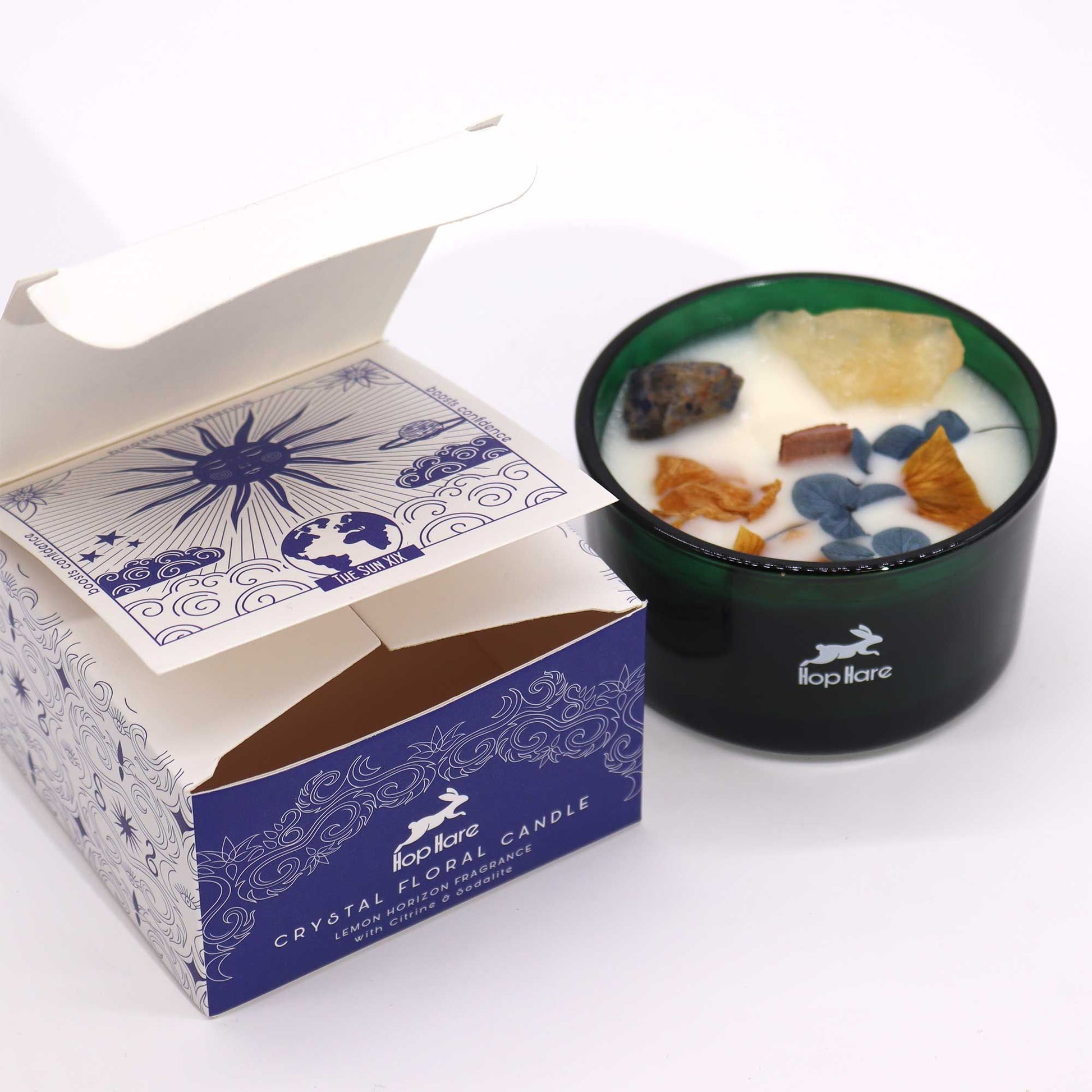 Hop Hare Crystal Magic Flower Candle - The Sun AWGifts Dropship