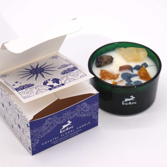 Hop Hare Crystal Magic Flower Candle - The Sun AWGifts Dropship