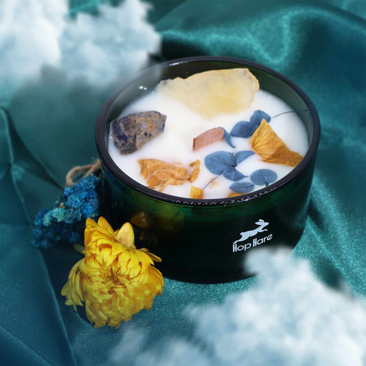 Hop Hare Crystal Magic Flower Candle - The Sun AWGifts Dropship