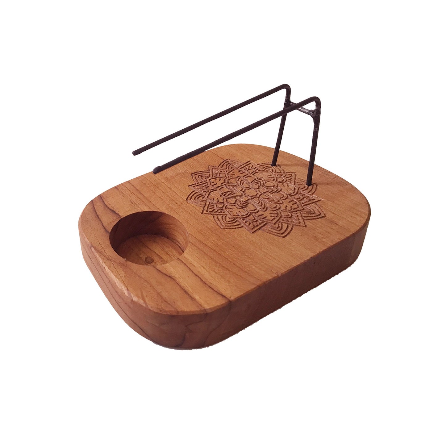 Palo Santo Heater - Teak Wood - Mandala Design AW Dropship Europe