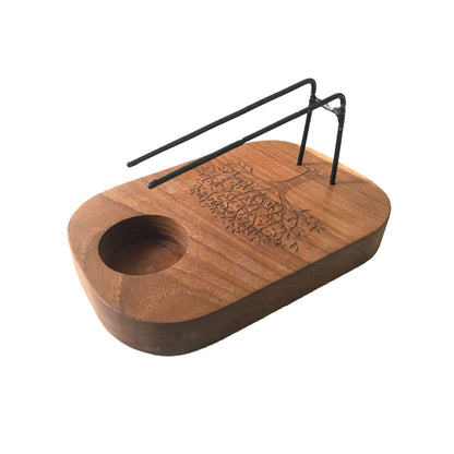 Palo Santo Heater - Teak Wood - Tree of Life Design AW Dropship Europe