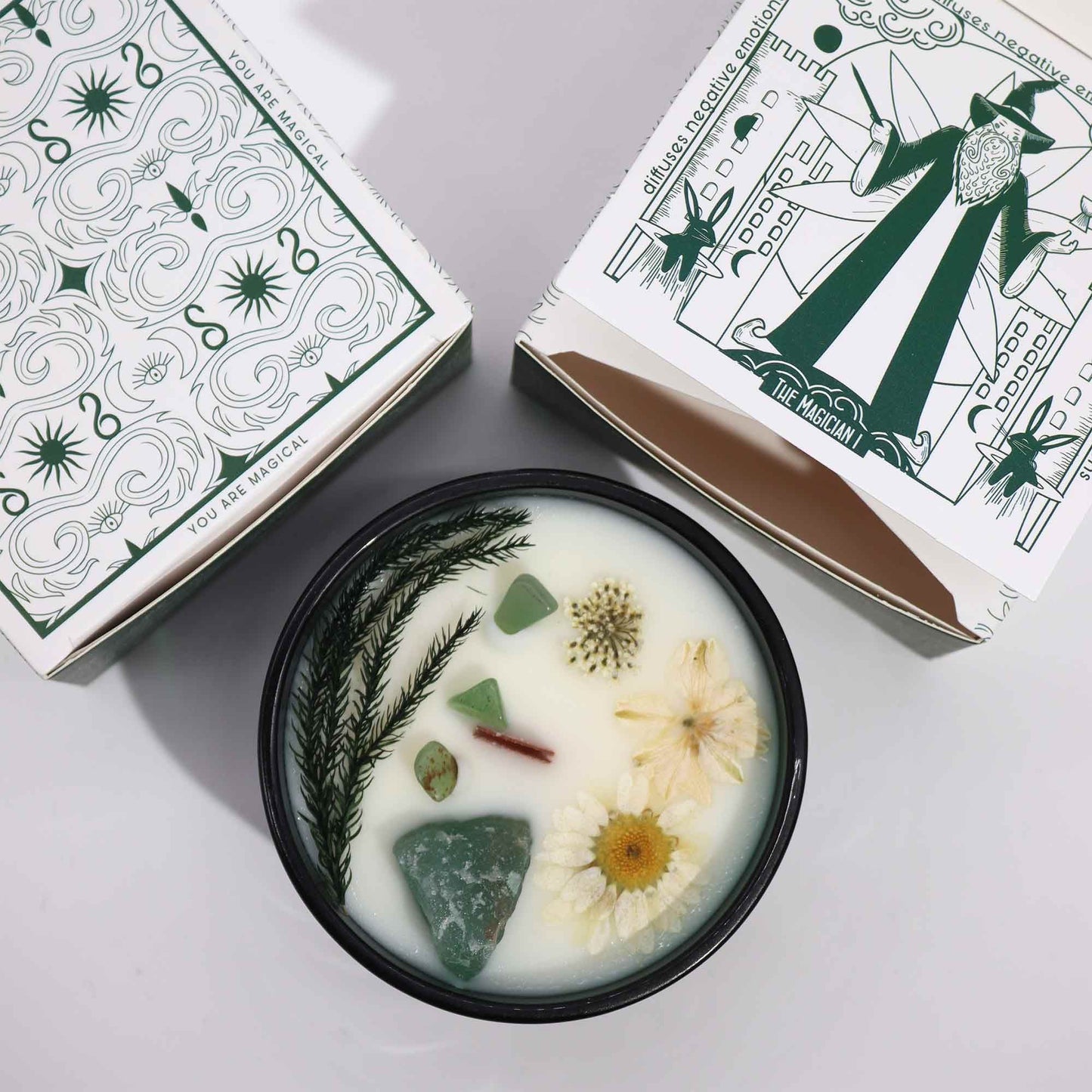Hop Hare Crystal Magic Flower Candle - The Magician AWGifts Dropship