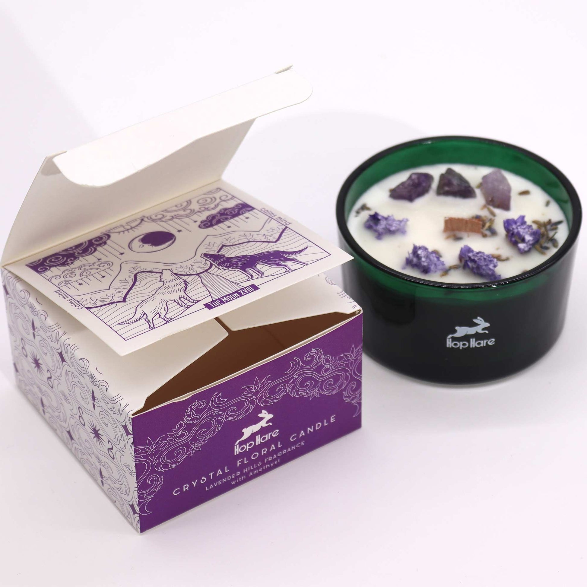 Hop Hare Crystal Magic Flower Candle - The Moon AWGifts Dropship