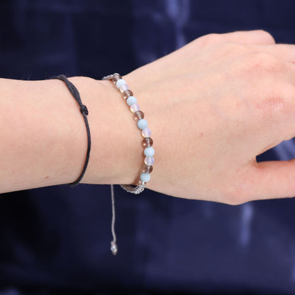 Zodiac Crystal Candle with Gemstone Bracelet - Cancer AWGifts Dropship