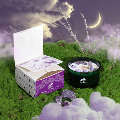 Hop Hare Crystal Magic Flower Candle - The Moon AWGifts Dropship