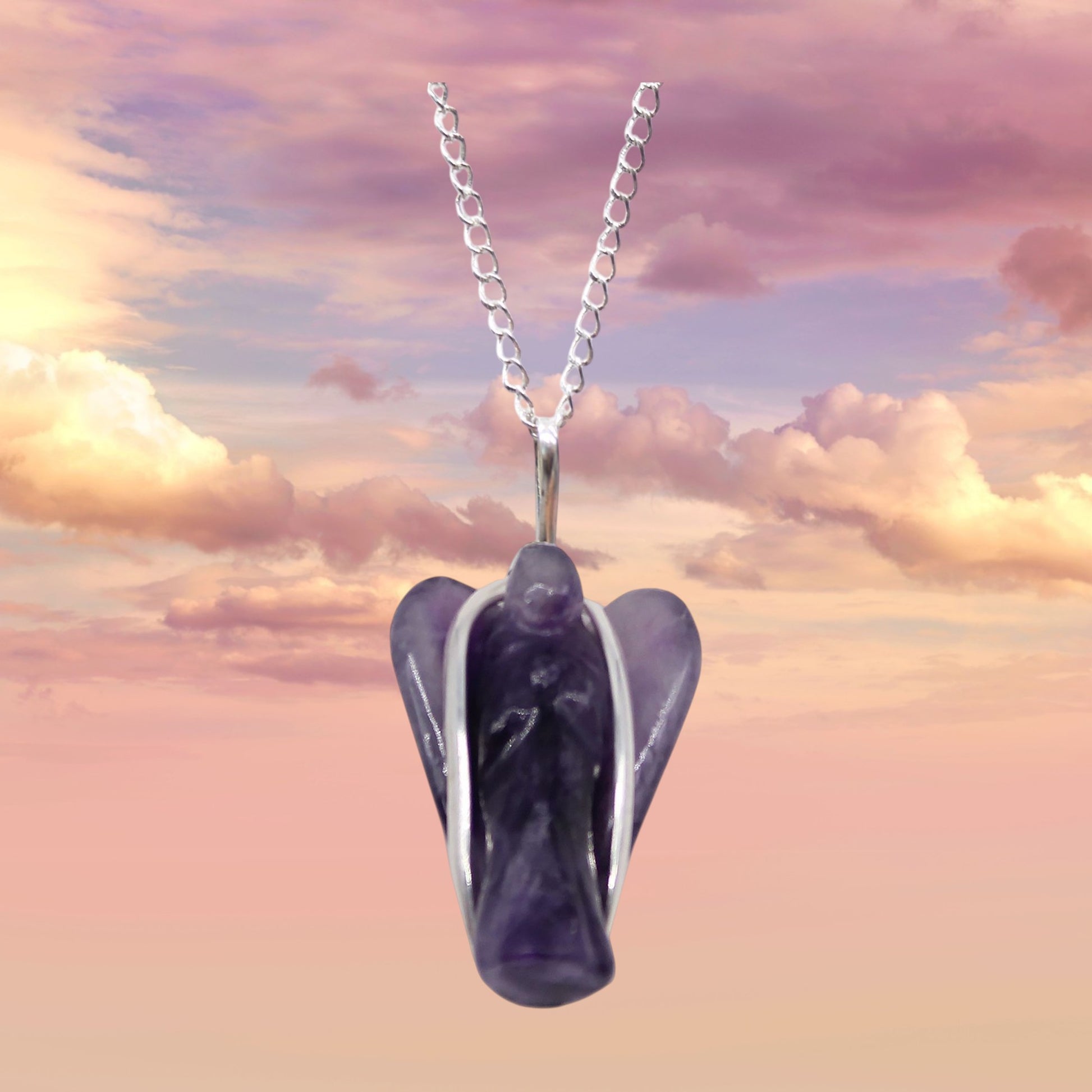 Collier Ange Gardien en Améthyste – Protection & Sérénité Ozora
