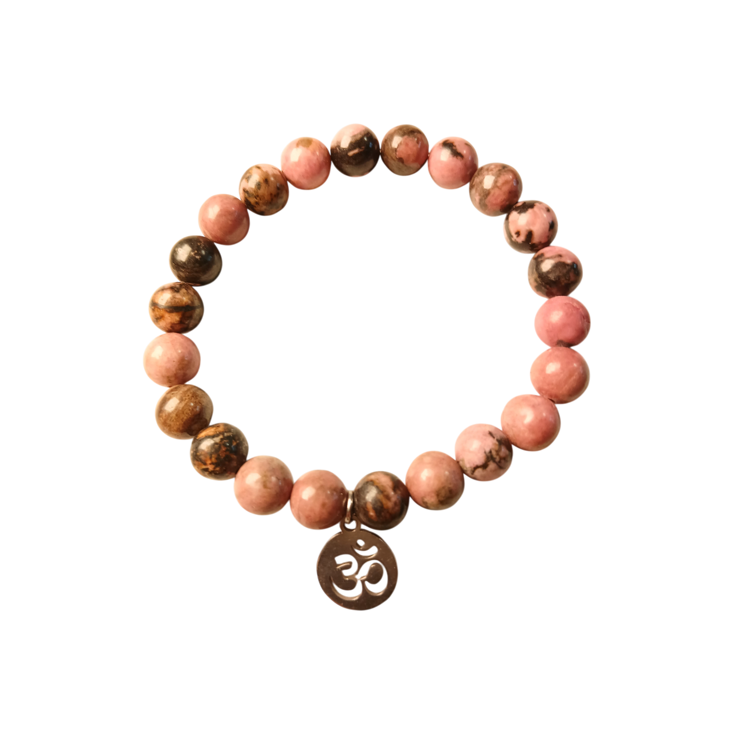 Bracelet "Mantra d'Ozora" Rhodonite & Om Ozora Création
