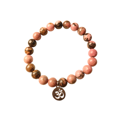 Bracelet "Mantra d'Ozora" Rhodonite & Om Ozora Création